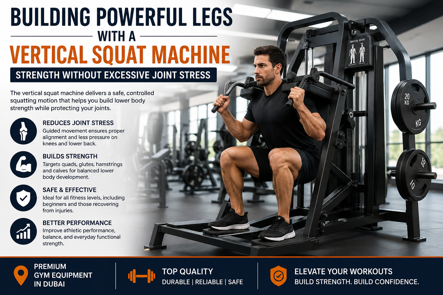 Building Powerful Legs with a Vertical Squat Machine Without Excessive Joint Stress