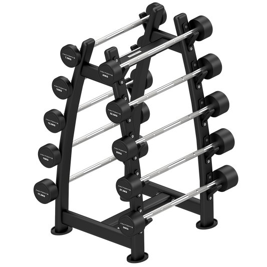 Anatomy Fitness Fixed Straight Barbell Set with Rack 7.5kg - 30kg