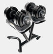 FORCE USA DialTech Elite 32.5kg Adjustable Dumbbell pair with stand