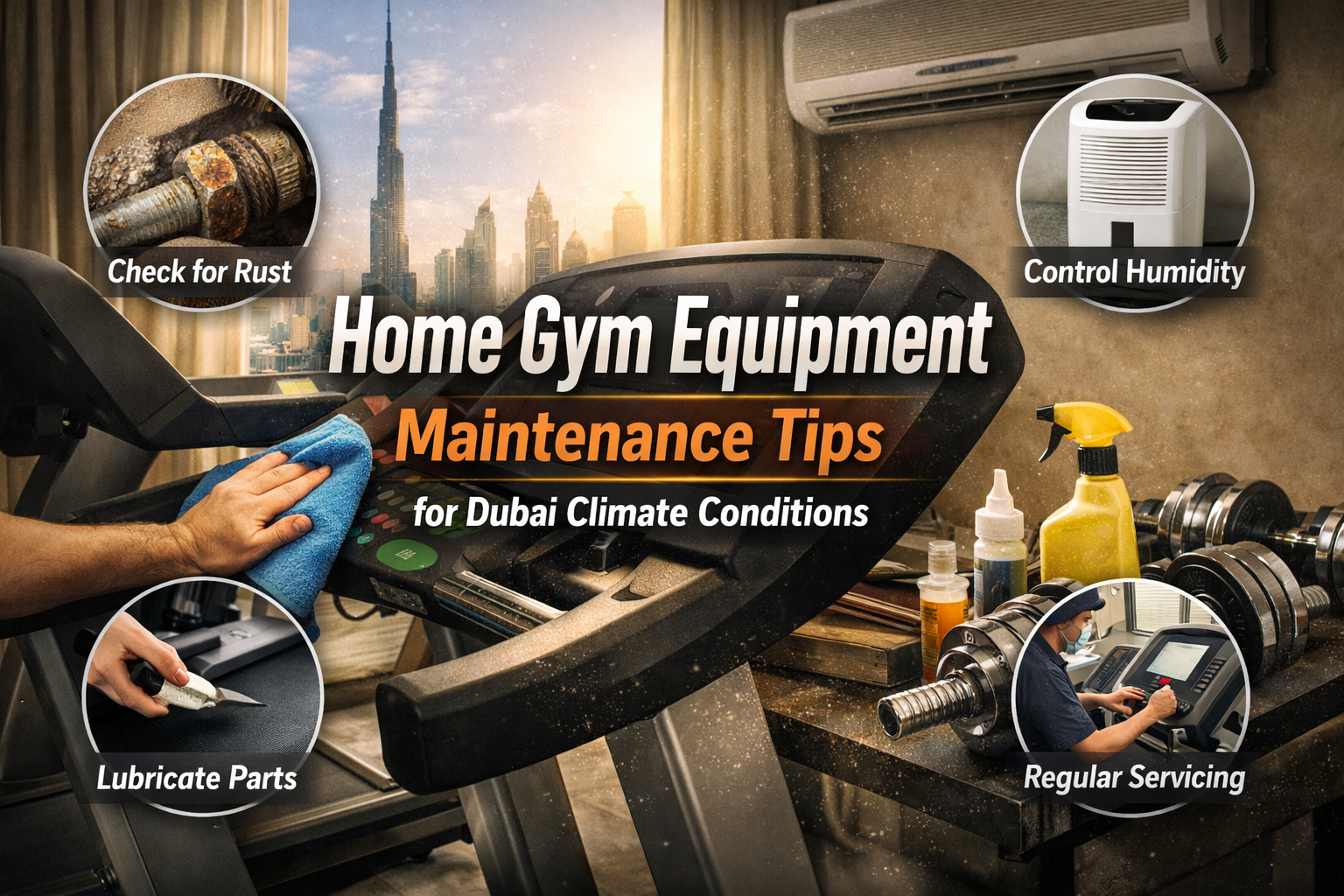 maintenance tips for gym equipment in Dubai