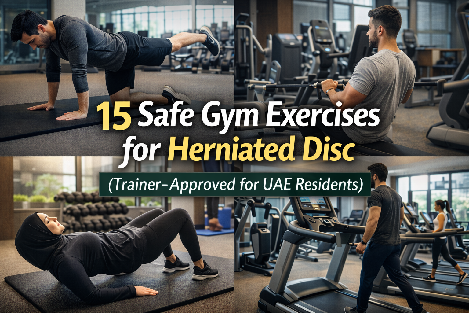 15 Safe Gym Exercises for Herniated Disc (Trainer-Approved for UAE Residents)