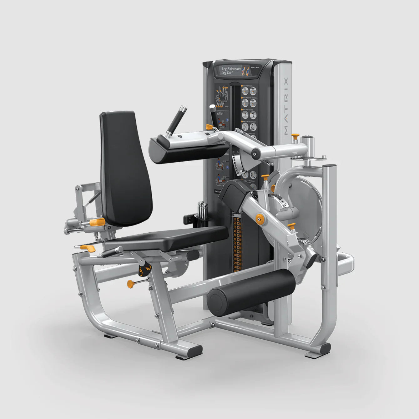 Versa Medical leg extension and leg curl machine with seated leg extension setup in a professional gym environment