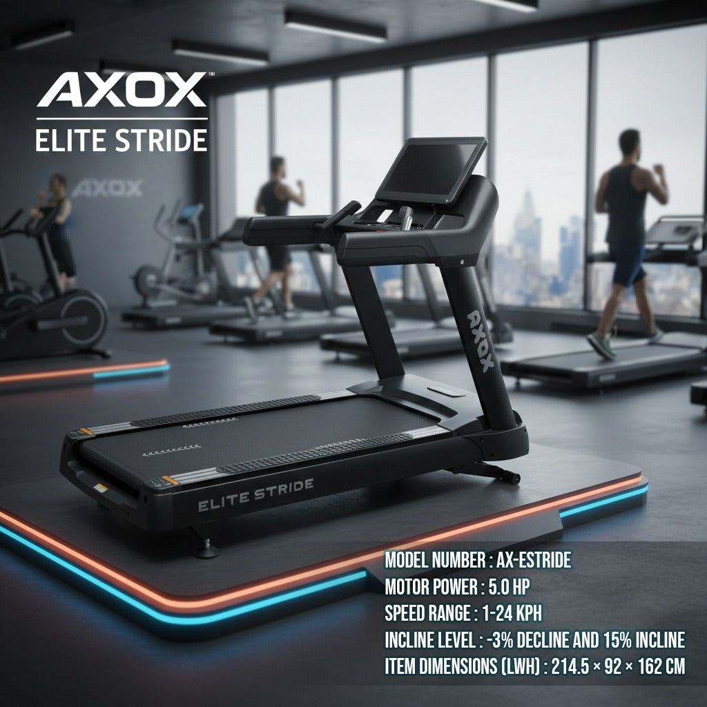 Axox Fitness Elite Stride Commercial Treadmill