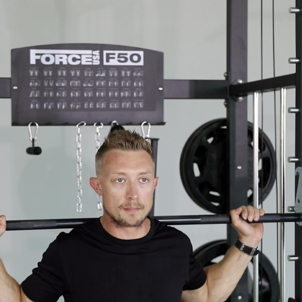 Force USA F50 Plate Loaded Multi Functional Trainer (Includes 15kg Olympic Barbell)