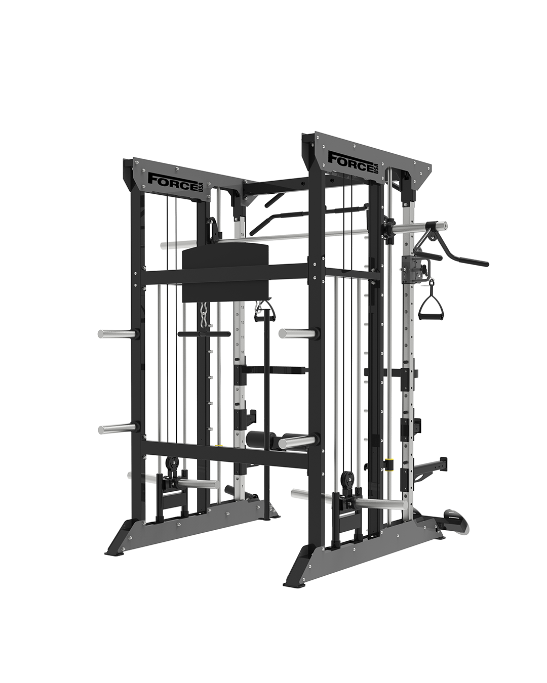 Force USA F50 Plate Loaded Multi Functional Trainer Includes 15kg Olympic Barbell