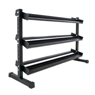3 Tier rubber hex dumbell rack