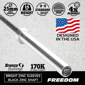 FORCE USA - THE FREEDOM BARBELL 15KG - Garner Fitness Supplies 
