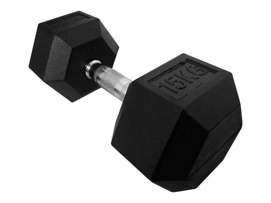 FORCE USA RUBBER HEX DUMBBELLS- ALL SIZES - Garner Fitness Supplies 